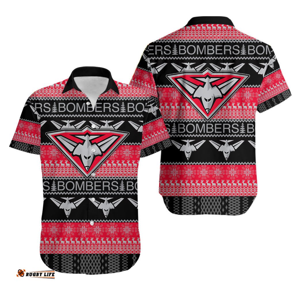Australian Football League Christmas Bombers Hawaiian Shirt
