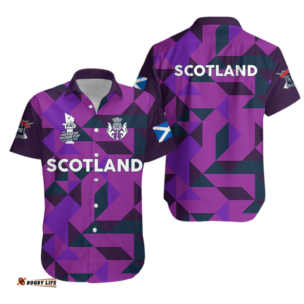 Scotland Cricket Thistle T20 World Cup Men's Hawaiian Shirt