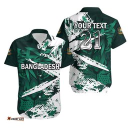 Custom Personalised Bangladesh Cricket Team Hawaiian Shirt Special Bangla Tigers