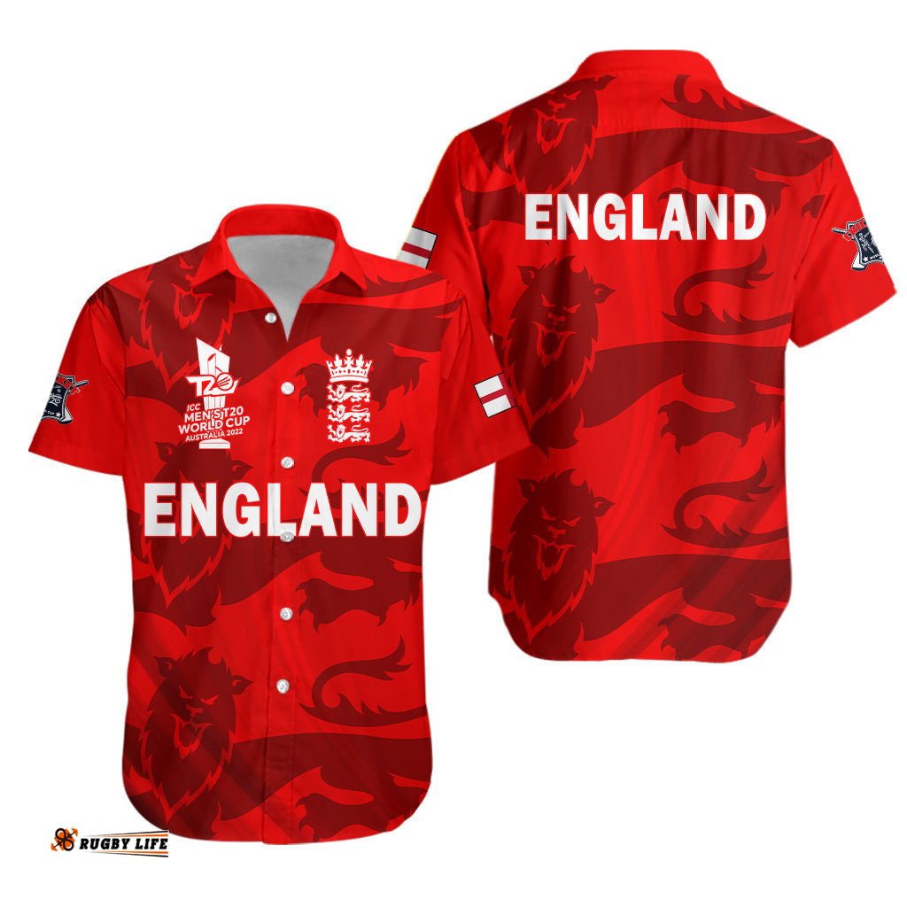 England Cricket Lions T20 World Cup Men's Hawaiian Shirt
