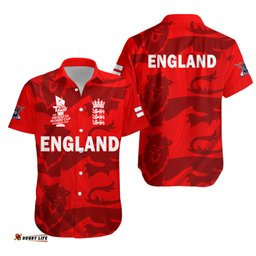 England Cricket Lions T20 World Cup Men's Hawaiian Shirt