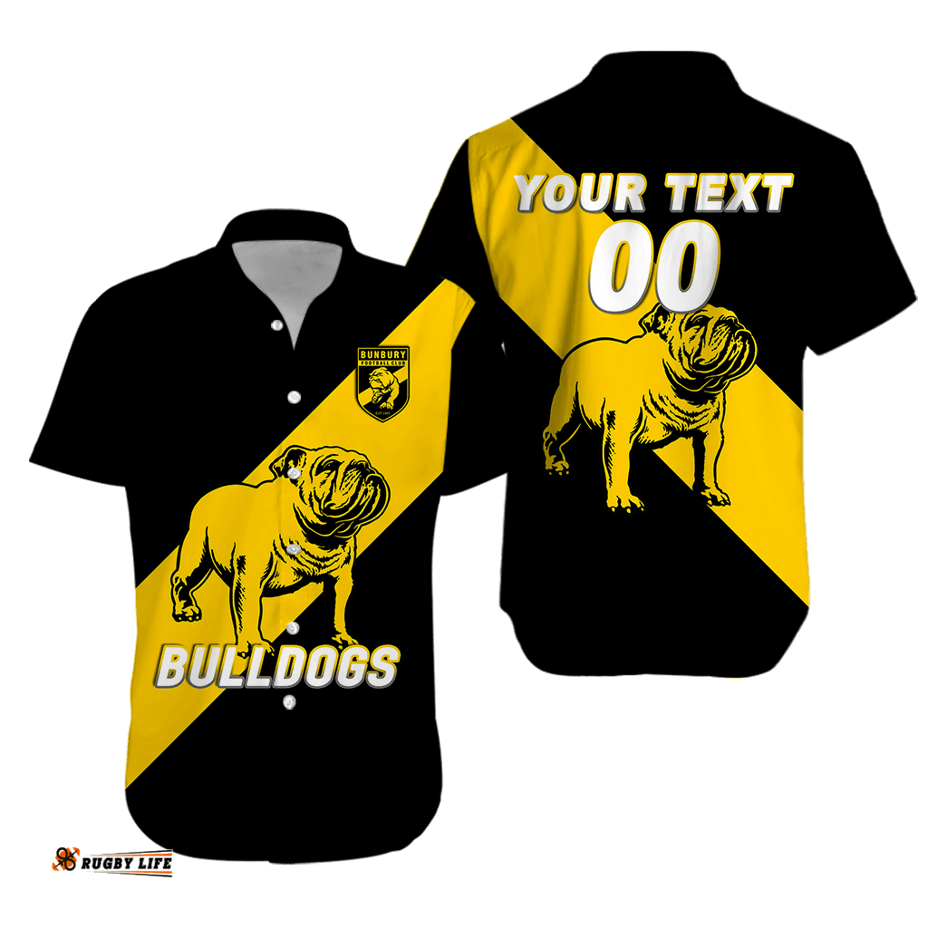 Custom Personalised Bulldogs Bunbury Football Hawaiian Shirt
