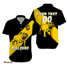 Custom Personalised Bulldogs Bunbury Football Hawaiian Shirt