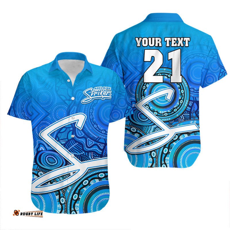 Custom Personalised Adelaide Strikers Indigenous Aboriginal Arts Hawaiian Shirt