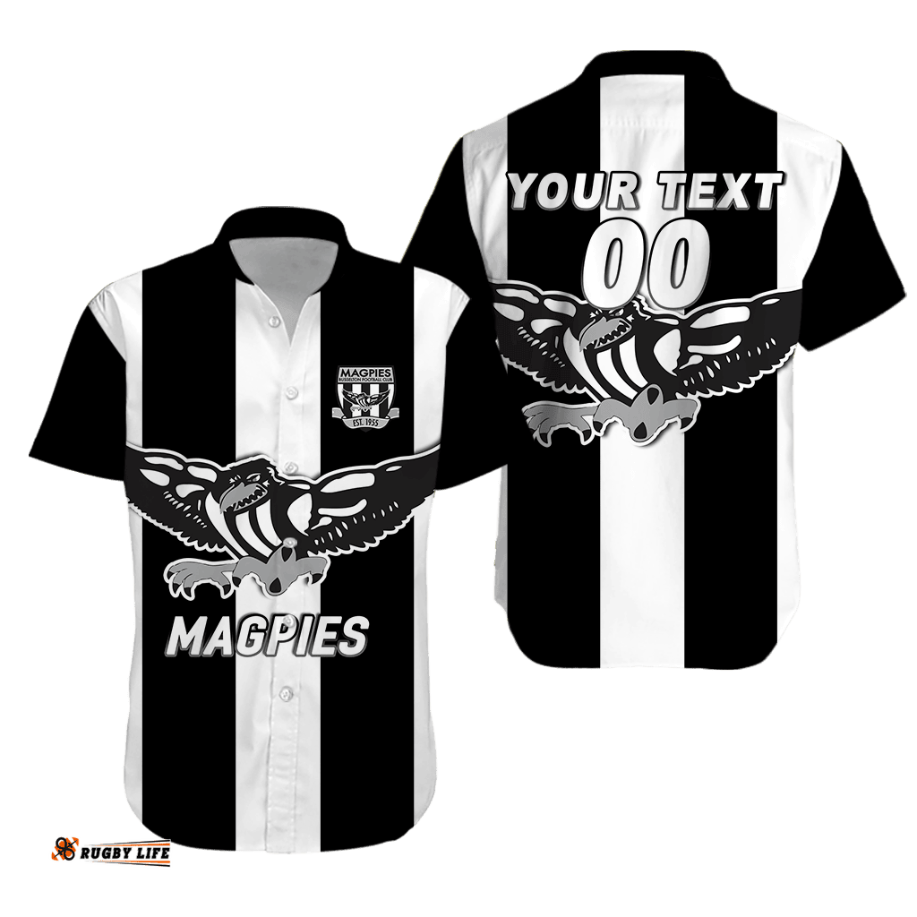 Custom Personalised Magpies Busselton Football Hawaiian Shirt