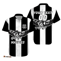 Custom Personalised Magpies Busselton Football Hawaiian Shirt