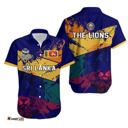 Sri Lanka Cricket Hawaiian Shirt The Lions Mens T20 World Cup