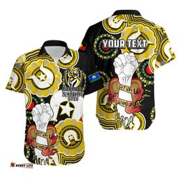 Custom Personalised Richmond Australian Football Hawaiian Shirt NAIDOC Week Let's Fight Together