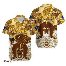 Custom Personalised Hawks Australian Football Torres Strait Islanders Mix Aboriginal Hawaiian Shirt