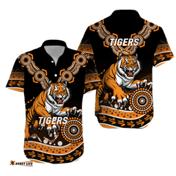 Tigers Rugby Aboriginal Art Hawaiian Shirt