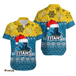 Titans Rugby Hawaiian Shirt Christmas