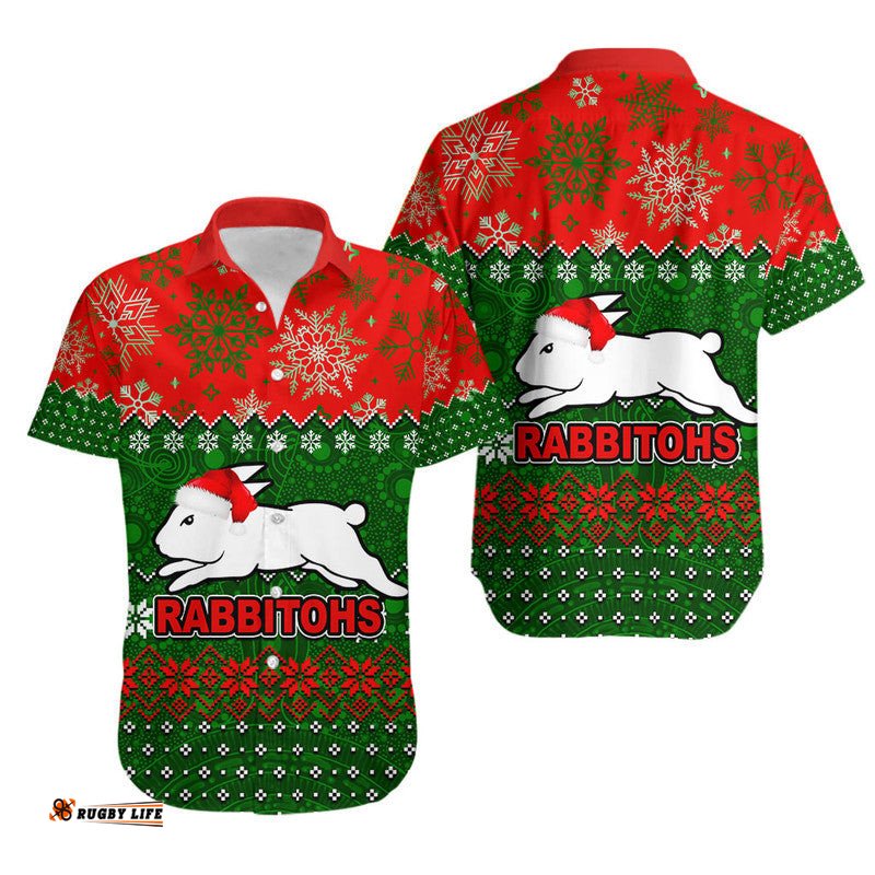 Rabbitohs Rugby Hawaiian Shirt Christmas