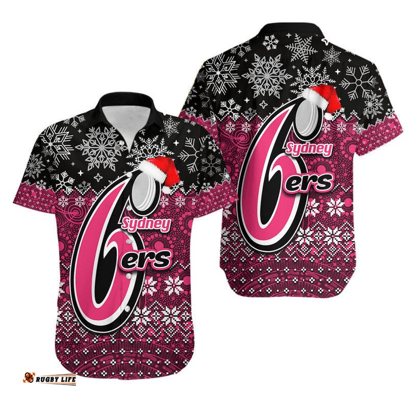 Sydney Sixers Christmas Hawaiian Shirt Cricket