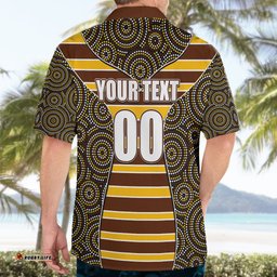AFL Hawks Hawaiian Shirt Mix Dot Aboriginal