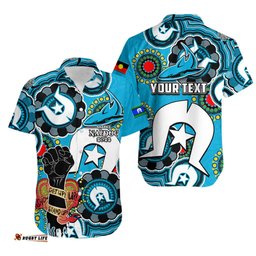 Custom Personalised Sharks Rugby NAIDOC Week Hawaiian Shirt Let's Fight Together