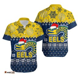 Eels Rugby Hawaiian Shirt Christmas