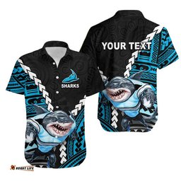 Sharks Rugby Hawaiian Shirt Mix Polynesian