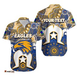 Custom Personalised Eagles Australian Football Torres Strait Islanders Mix Aboriginal Hawaiian Shirt