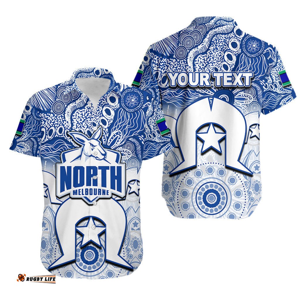 Custom Personalised Kangaroos Australian Football Torres Strait Islanders Mix Aboriginal Hawaiian Shirt