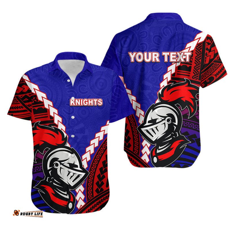 Knights Rugby Hawaiian Shirt Mix Polynesian