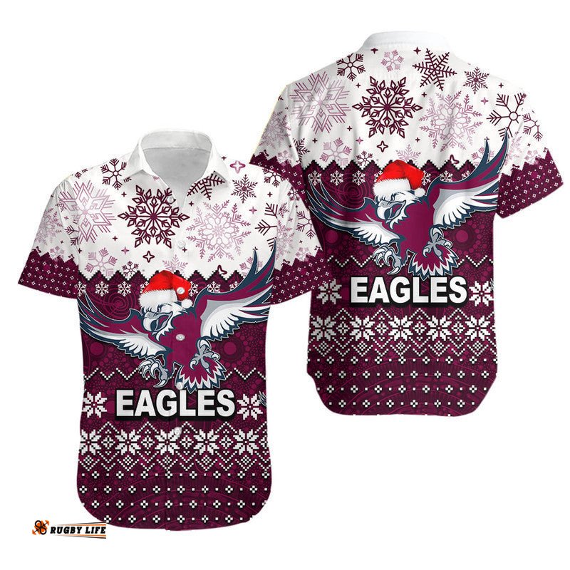 Eagles Rugby Hawaiian Shirt Christmas