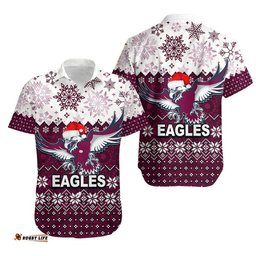 Eagles Rugby Hawaiian Shirt Christmas