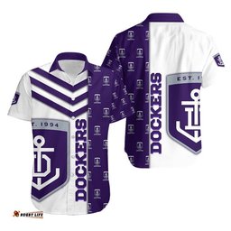 Fremantle Football Hawaiian Shirt Dockers Simple Style