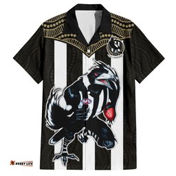 Magpies Football Hawaiian Shirt Collingwood 1892 Indigenous Sporty Style