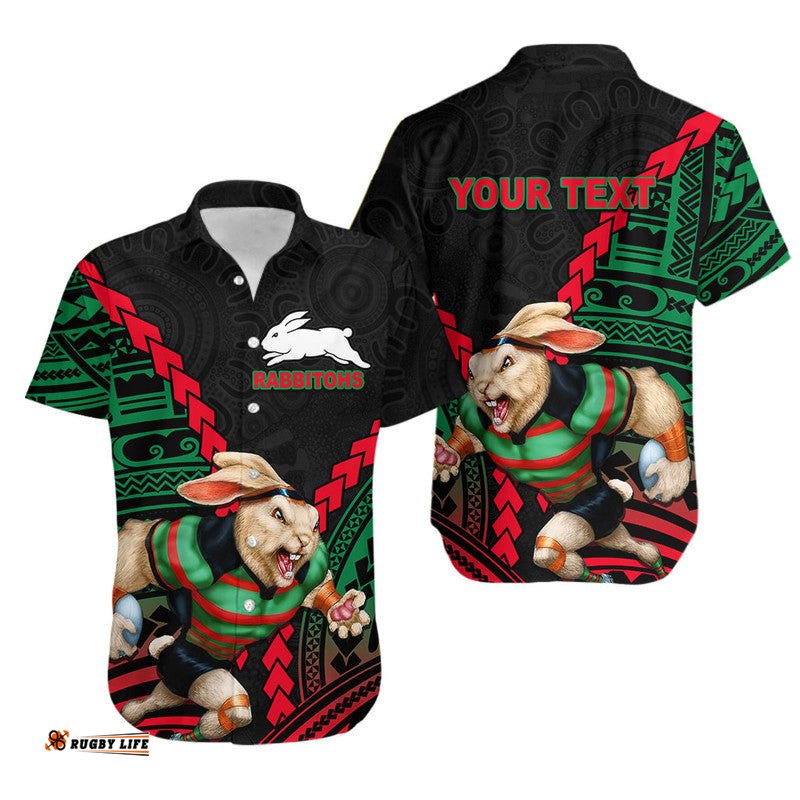 Rabbitohs Rugby Hawaiian Shirt Shirtoodie Mix Polynesian