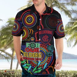 Demons Football Aboriginal Art Hawaiian Shirt NAIDOC Indigenous Tribal