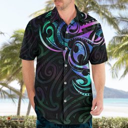 Matariki New Zealand Hawaiian Shirt Maori New Year Galaxy Sky Green