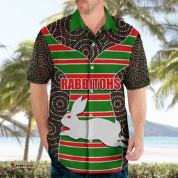 NRL Rabbitohs Hawaiian Shirt Mix Dot Aboriginal