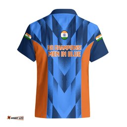 India Cricket Hawaiian Shirt Men In Blue Go Champions World Cup