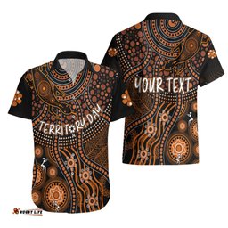 Personalised Northern Territory Day Hawaiian Shirt Indigenous Sun and Life Art