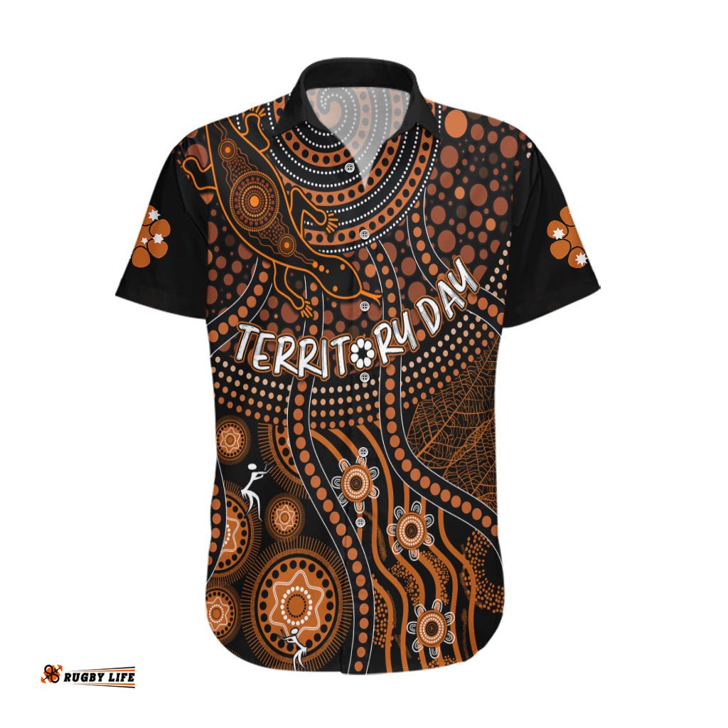 Personalised Northern Territory Day Hawaiian Shirt Indigenous Sun and Life Art