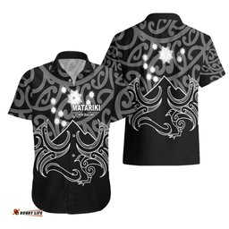 Matariki New Zealand Hawaiian Shirt Maori New Year White