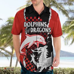 NRL Combine Dolphins and Dragons Hawaiian Shirt Sporty Style