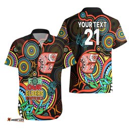 Custom Giants Football Aboriginal Art Hawaiian Shirt NAIDOC Indigenous Tribal