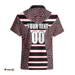 AFL Saints Hawaiian Shirt Mix Dot Aboriginal