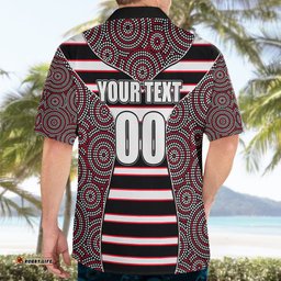 AFL Saints Hawaiian Shirt Mix Dot Aboriginal