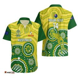 Personalised Australia Cricket Hawaiian Shirt Aboriginal Go Champions World Cup