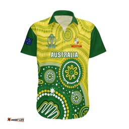 Personalised Australia Cricket Hawaiian Shirt Aboriginal Go Champions World Cup