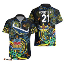Custom Cowboys Rugby Aboriginal Art Hawaiian Shirt NAIDOC Indigenous Tribal