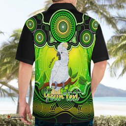 Personalised Australia Libra Cockatoo Zodiac Hawaiian Shirt Auz Astrology Aboriginal Green