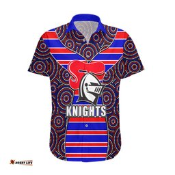 NRL Knights Hawaiian Shirt Mix Dot Aboriginal