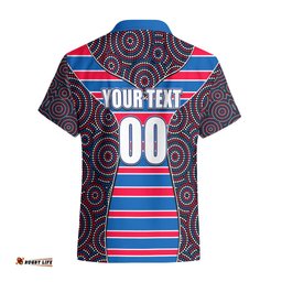 AFL Bulldogs Hawaiian Shirt Mix Dot Aboriginal