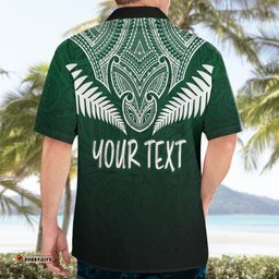 Personalised New Zealand Hawaiian Shirt Hei Matau Mix Silver Fern Basic