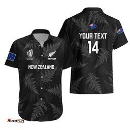 Personalised New Zealand Silver Fern Rugby Hawaiian Shirt Go Aotearoa World Cup