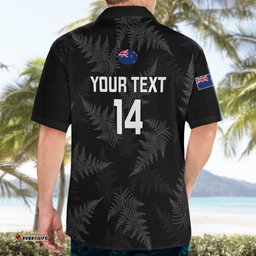 Personalised New Zealand Silver Fern Rugby Hawaiian Shirt Go Aotearoa World Cup