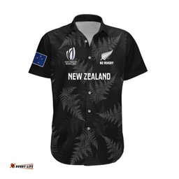 Personalised New Zealand Silver Fern Rugby Hawaiian Shirt Go Aotearoa World Cup
